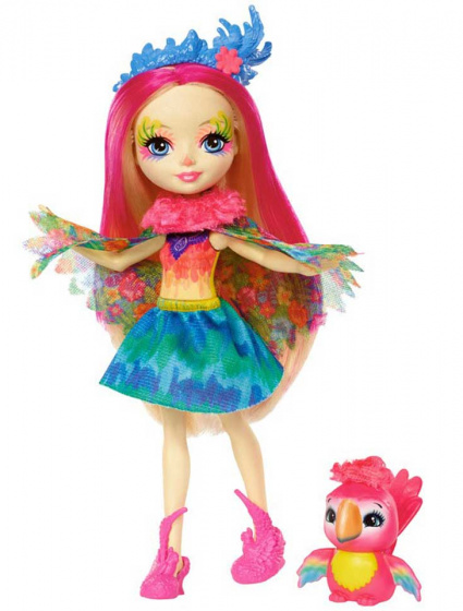 Mattel play Enchantimalsset Peeki Parrot 15 cm red/blue