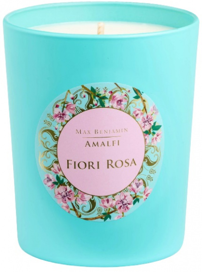 Max Benjamin vonná sviečka Fiori Rosa 7,5 x 9,2 cm porcelánová modrá