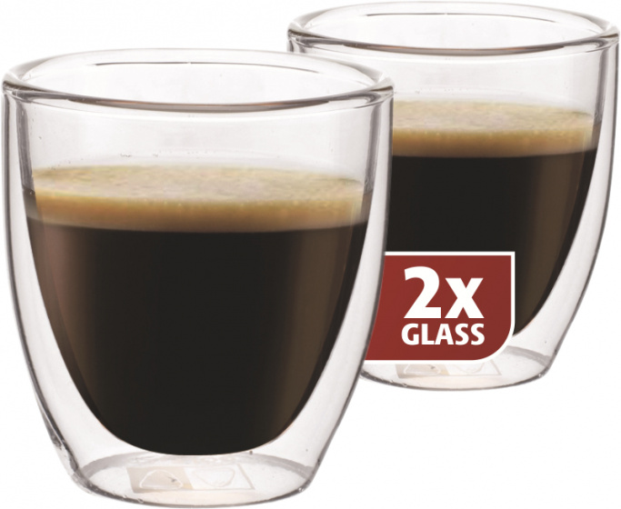 Maxxo espresso poháre dvojstenné 6,5 cm 2 kusy