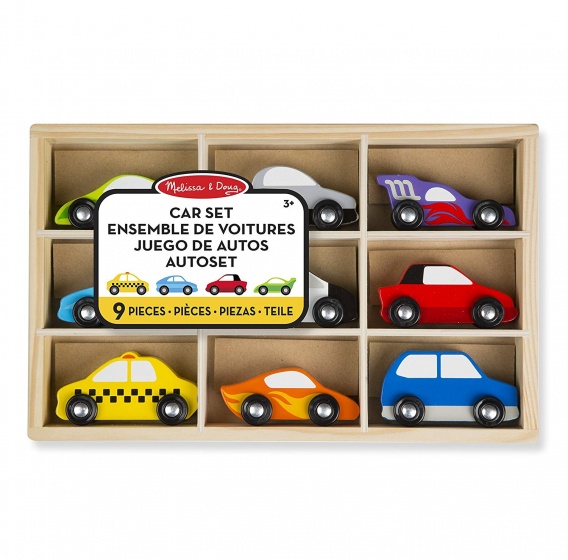 car set jr. 10 cm wood 10-parts