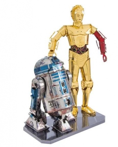 Metal Earth star wars r2d2 en c 3po 3d modelbouwset 12,3 cm