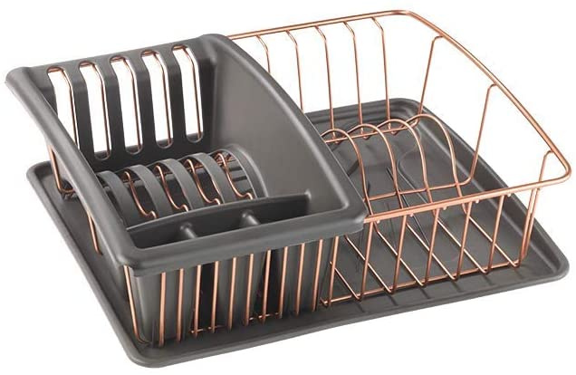 Metaltex aquatex odkvapkávacia tyč 35 x 30 cm antracit/meď 3-dielna