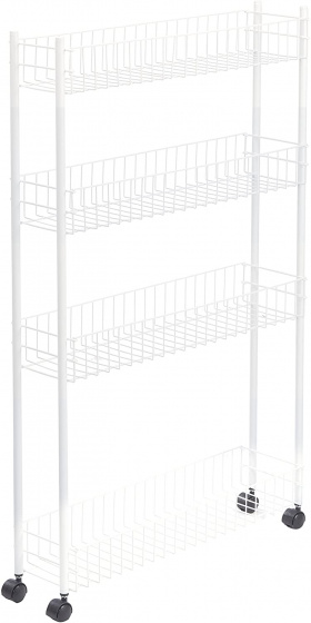 Metaltex kúpeľňový/kuchynský vozík Extra Slim 95 cm oceľová biela