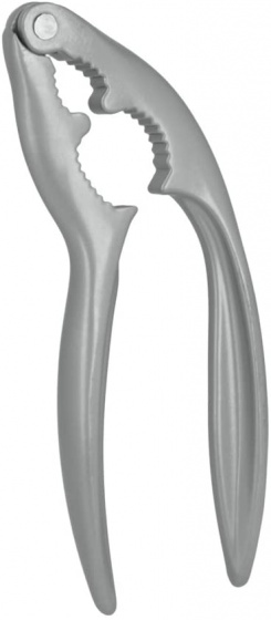 Metaltex luskáčik na orechy Cayman 23 x 10 cm hliníkovo šedý