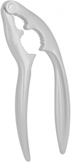 Metaltex luskáčik na orechy Cayman 23 x 10 cm hliníková biela