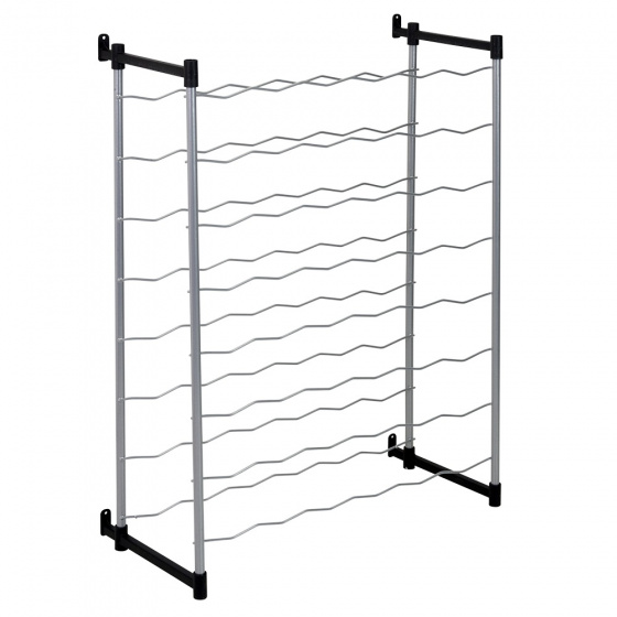 Metaltex stojan na víno Merlot unisex 58 x 26 x 83 cm strieborný