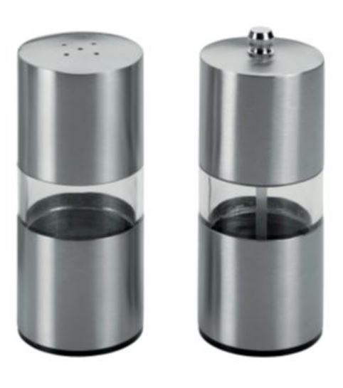 Metaltex soľnička a mlynček na korenie Spice Line 13 cm akryl / nerez