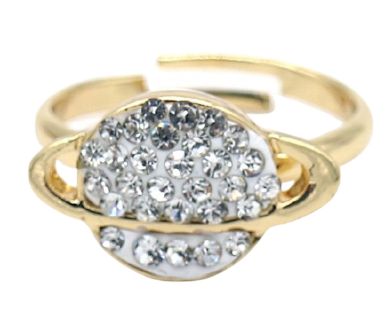 MH Bijoux extension ring Ring Planet ladies crystal/RVS gold