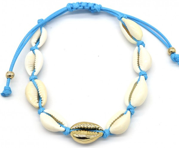 náramok Bo nastaviteľný zlato/modrý