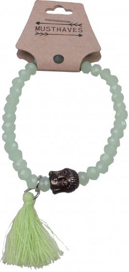 MH Bijoux náramok Budha dámsky limetkový/svetlozelený/medený jednoveľkosť