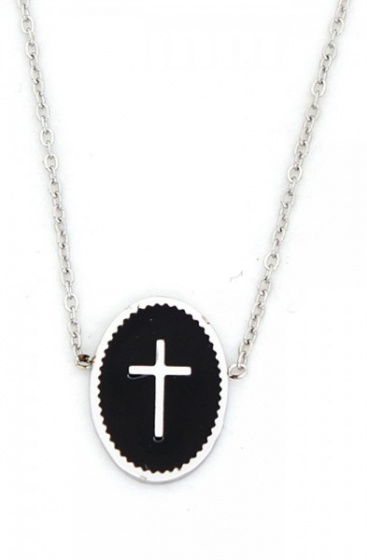 náhrdelník Cross dámsky nerez strieborný