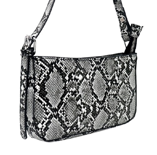 handbag ladies 25 x 15 x 5 cm polyurethane grey