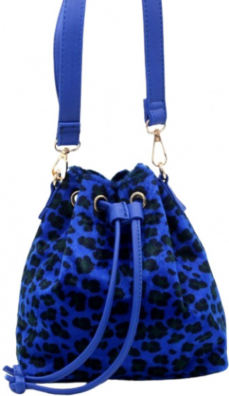 MH Bijoux dámska taška cez rameno 19 x 18 x 10 cm polyuretánová modrá