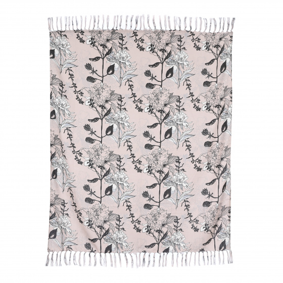 Mica Decorations pléd Floria 150 x 130 cm plastový ružový