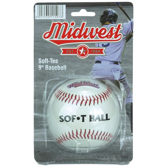 softball Soft Tee 9 inch rubber white/red