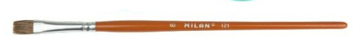Milan verfpenseel 121 serie 13 mm 19,5 cm hout bruin nr. 16