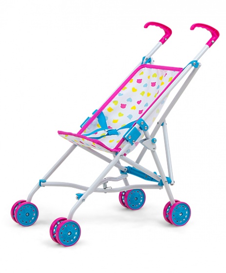Milly Mally poppenwagen julia candy 54 cm roze/blauw