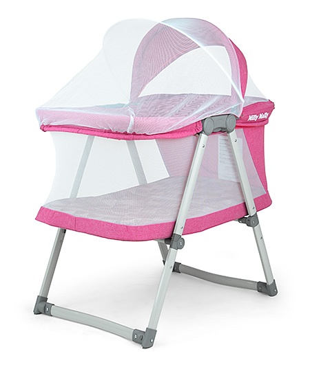 Milly Mally reisbed 2 in 1 Jane 90 x 52 cm roze Milly Mally reisbed 2 in 1 Jane 90 x 52 cm roze