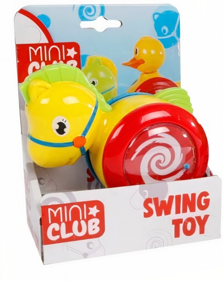 Mini Club hračky pre bábätká valčeková kačička 13 cm žltá/červená