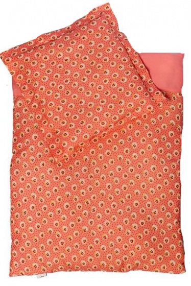 Mini Mommy poppendeken dusty 40 x 32 cm katoen roze 2 delig
