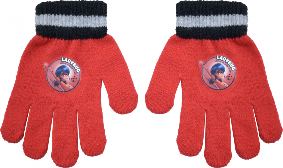 Miraculous handschoenen Ladybug acryl rood/zwart one size