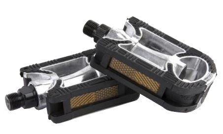 Mirage tour platformpedalen antislip zwart/zilver 9/16 inch