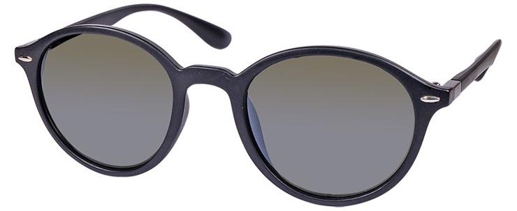 Mlook slnečné okuliare unisex matné čierne so zelenými sklami (ml6623)