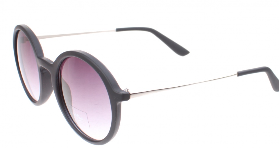 Mlook slnečné okuliare unisex matné čierne s fialovým sklom (ml6665)