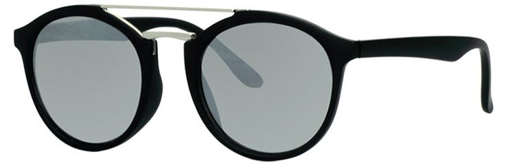 Mlook slnečné okuliare unisex matné čierne so zrkadlovým zorníkom (ml-6600)