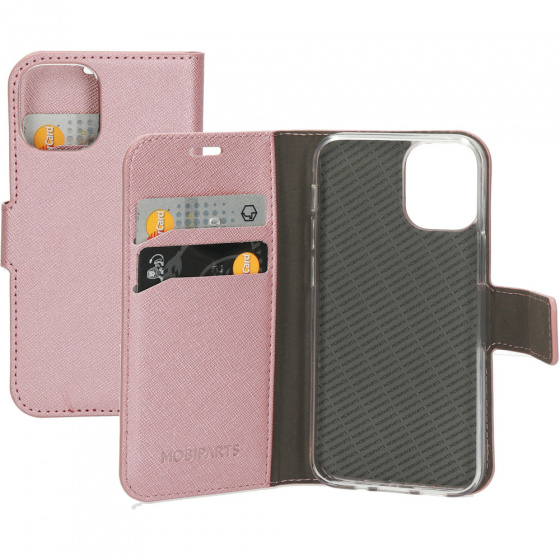 phone case for iPhone 12 Mini faux leather pink