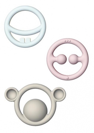 teething rings pastel colours 12.5 cm