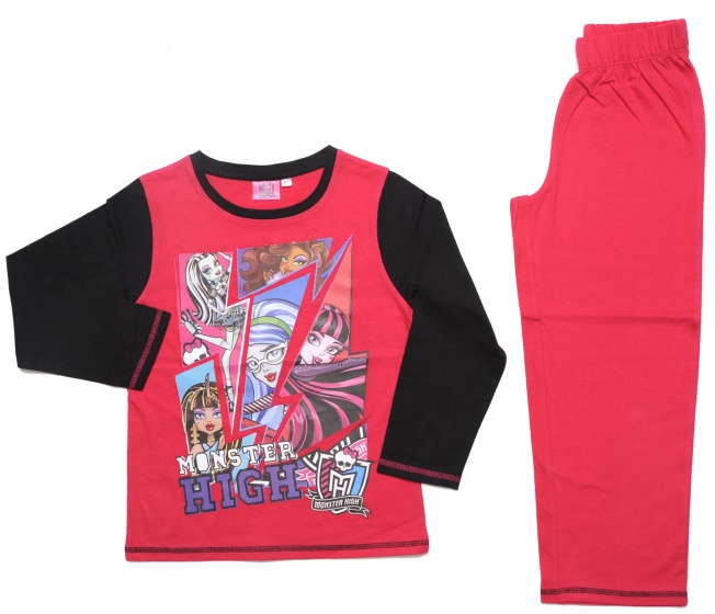 Monster High Bavlnené pyžamo dievčenská veľkosť 104