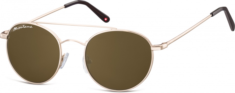 Montana Unisex slnečné okuliare značky SBG Aviator zlaté (S91D)