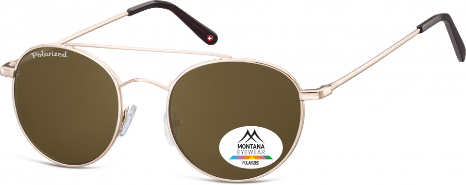 Montana unisex slnečné okuliare Aviator zlaté (MP91D)