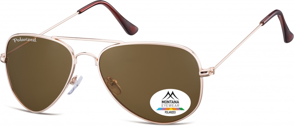 Montana unisex slnečné okuliare Aviator zlaté (MP94B)