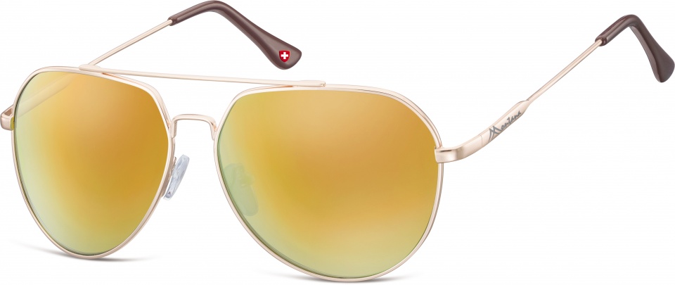 Montana unisex slnečné okuliare Aviator zlaté (MS90D)