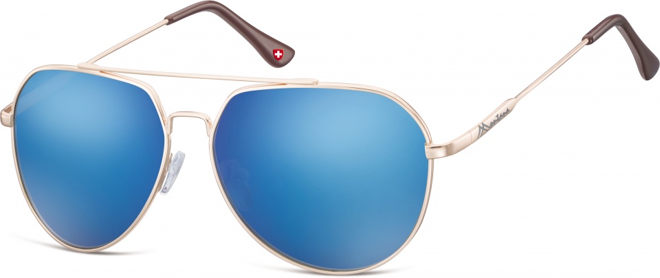 Montana unisex slnečné okuliare Aviator zlaté (MS90F)