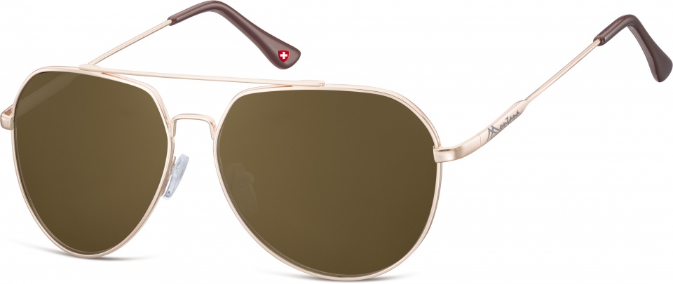 Montana unisex slnečné okuliare Aviator zlaté (S90D)