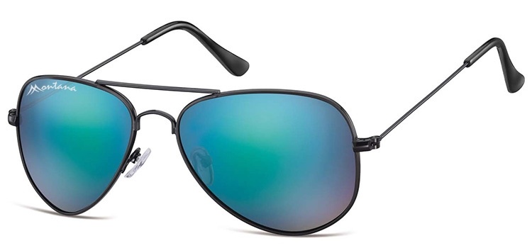 Montana unisex slnečné okuliare Aviator čierno/modré (MS94A)