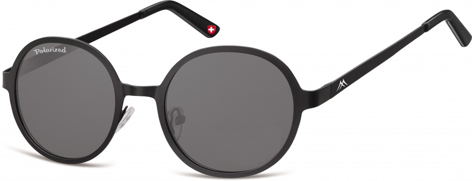 Montana unisex slnečné okuliare okrúhle matné čierne MP87