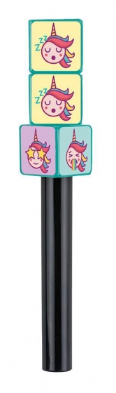 Moses balpen met emoticons 13,3 cm zwart