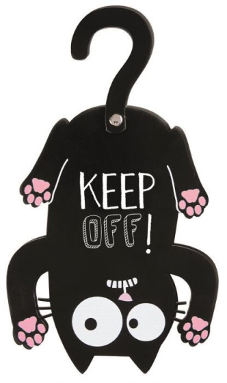 Moses deurhanger ed the cat 25 cm hout zwart