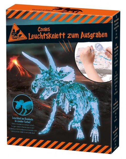dinosaur excavation set glow in the dark Triceratops