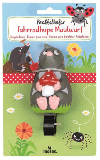 Moses fietstoeter mol junior 18 x 5,6 cm siliconen grijs