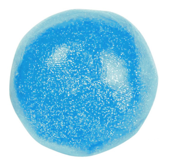Moses glinsterende stuiterklei junior 6,8 x 2 cm blauw