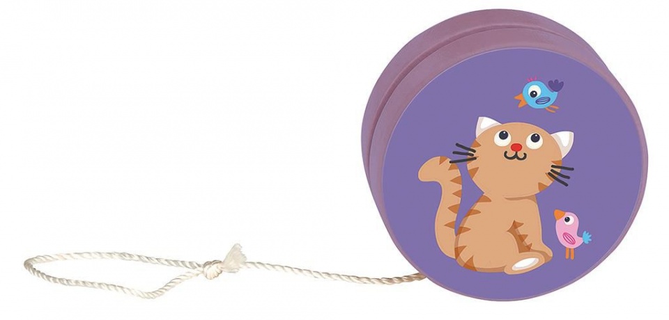wooden yoyo purple 5 cm
