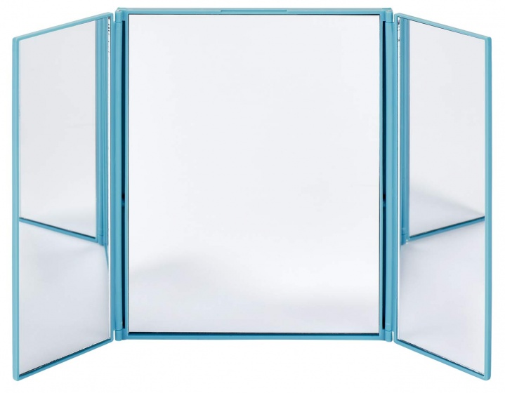 foldable travel mirror 15.5 cm blue