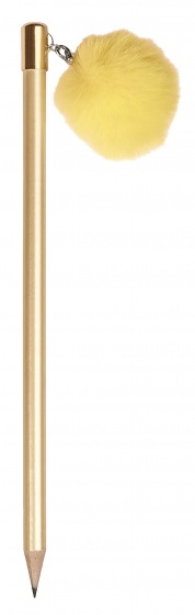 Moses potlood met pompom 17,8 cm geel