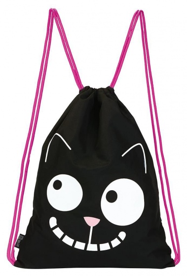 backpack Ed the Cat foldable black 42,5 cm