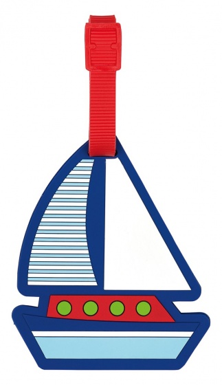 silicone case label Boat junior 10 x 8.5 cm blue